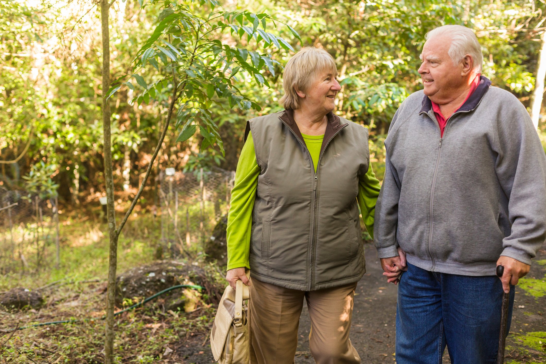 two people walking