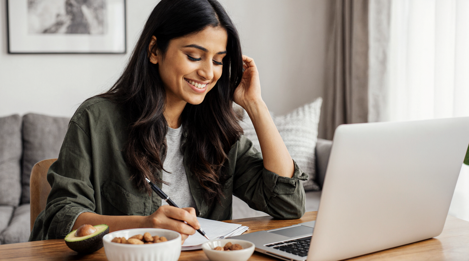 telehealth registered dietitian taking notes