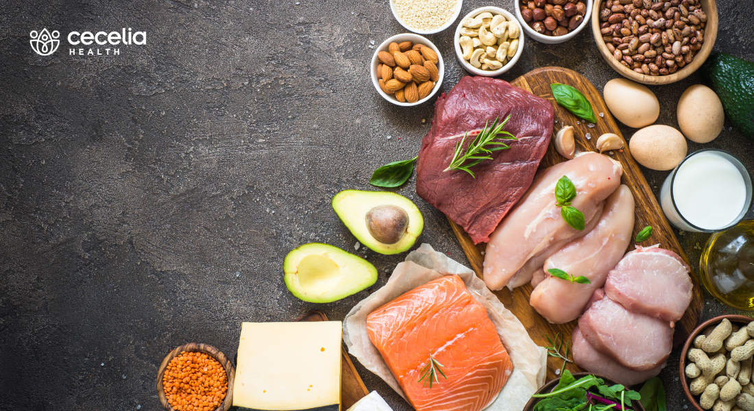 collection of various protein sources