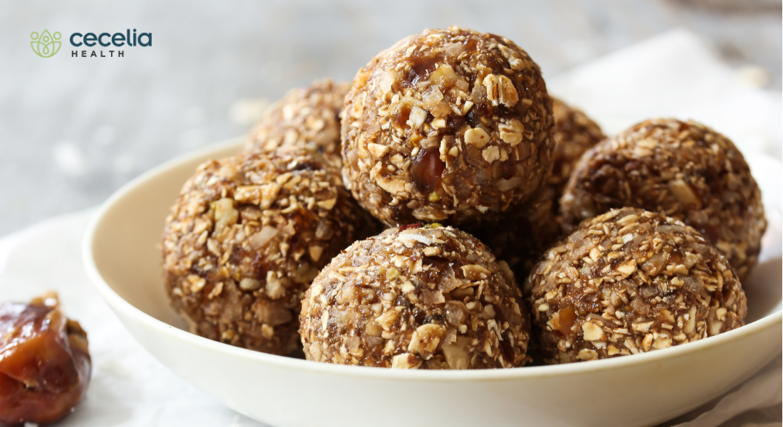 protein energy bites in a bowl