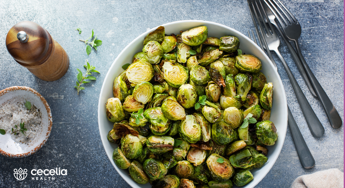bowl of roasted brussels sprouts